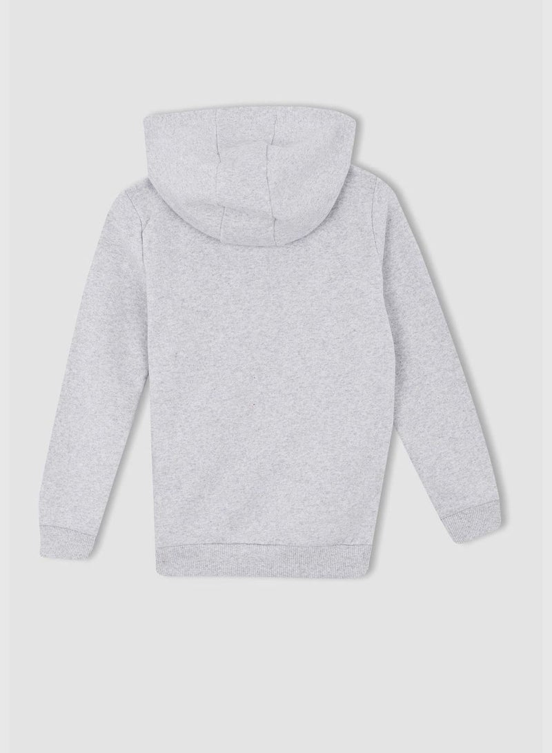 Girl Regular Fit Hooded Long Sleeve Knitted Cardigan