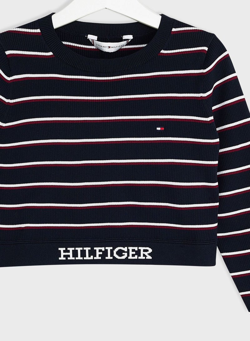 Kids Striped Knitted Sweater