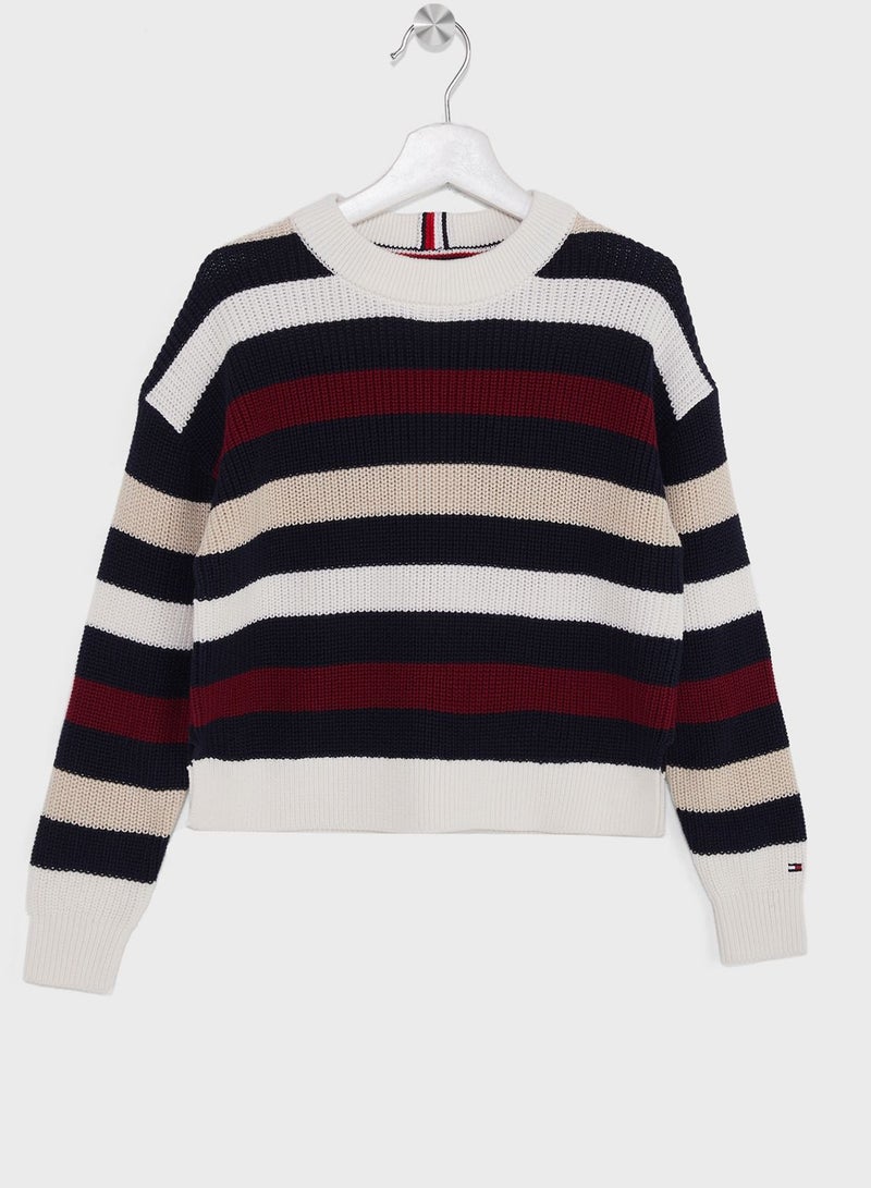 Kids Striped Knitted Sweater