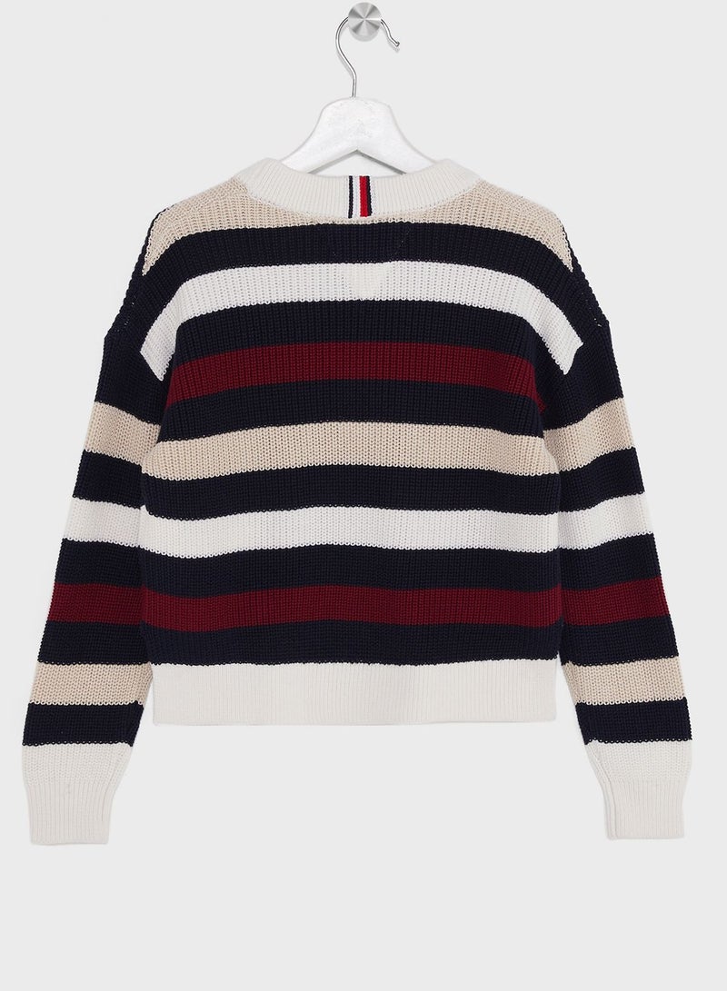 Kids Striped Knitted Sweater