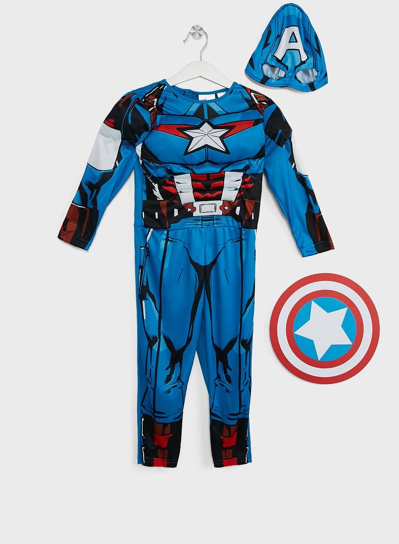 Kids Captain America Fancy Dress Costume