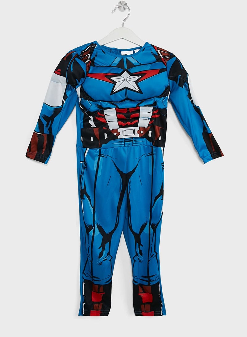 Kids Captain America Fancy Dress Costume