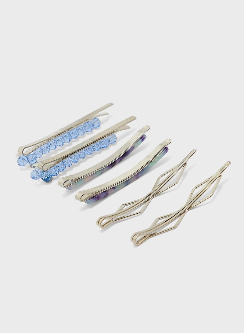 Kids 6 Pack Hair Clips