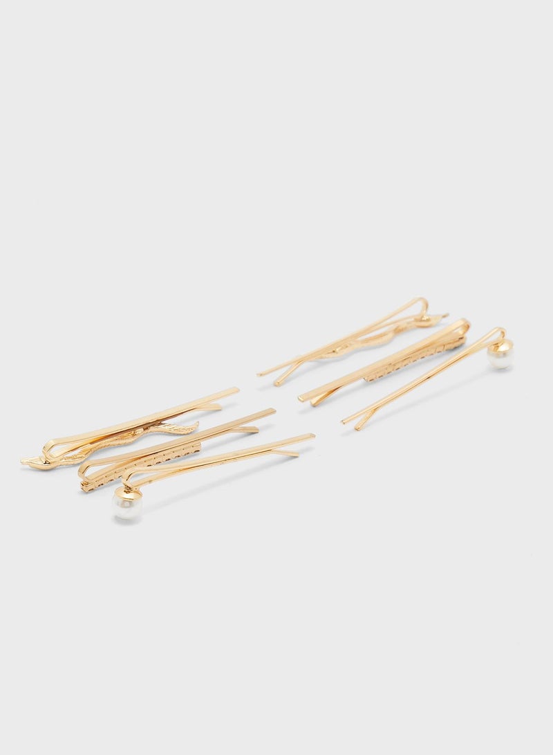 Kids 6 Pack Snake Rhinestone Clips