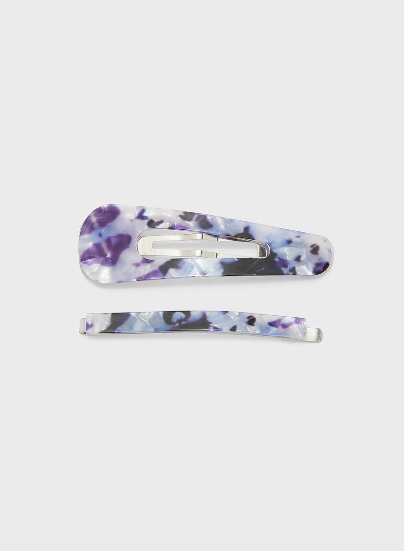 Kids 2 Pack Resin Hair Clips