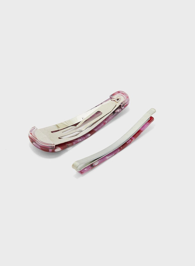 Kids 2 Pack Resin Hair Clips