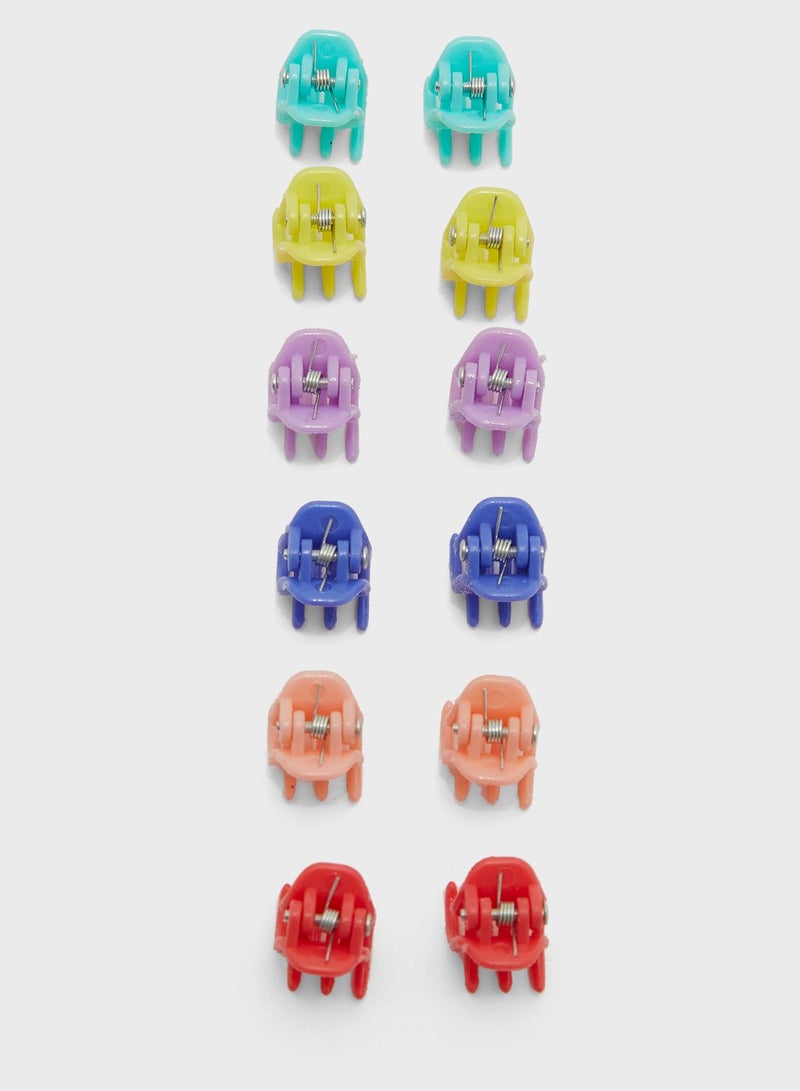 Kids 12 Pack Rainbow Clips