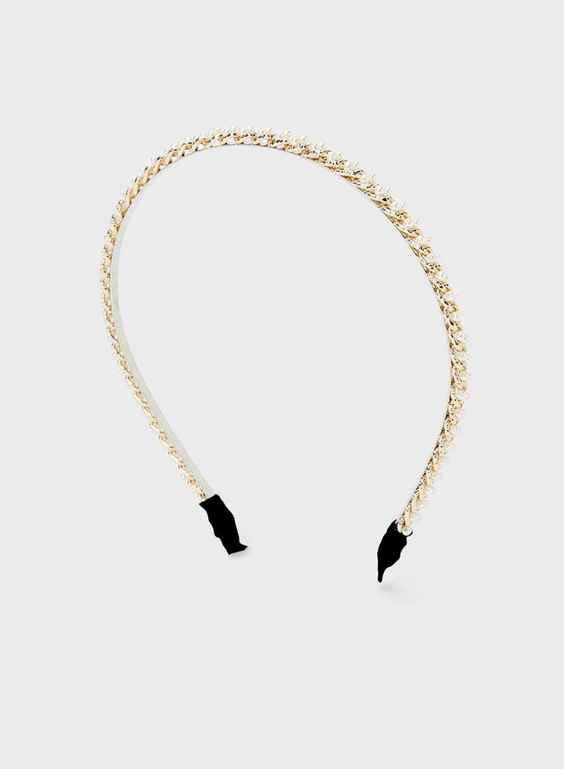 Kids Chain Pearl Headband