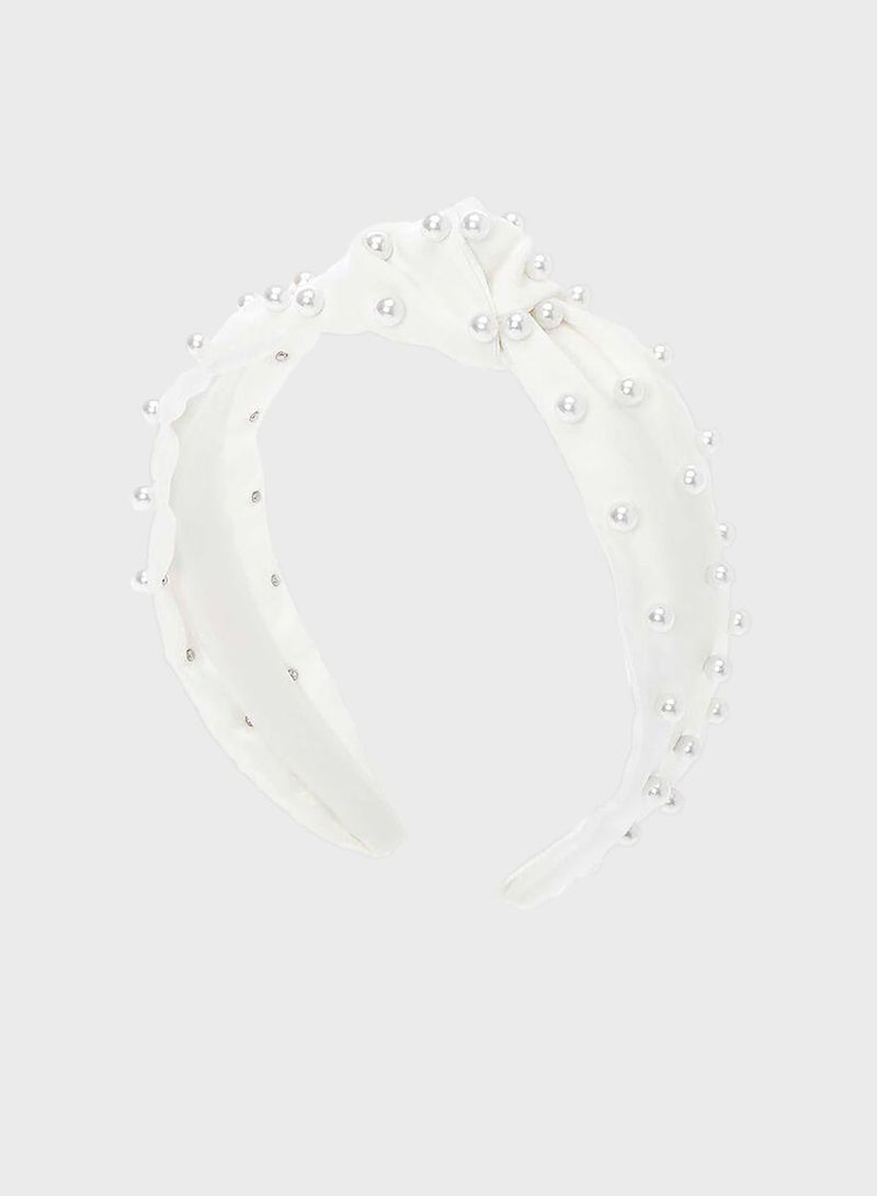 Kids Pearl Knotted Headband