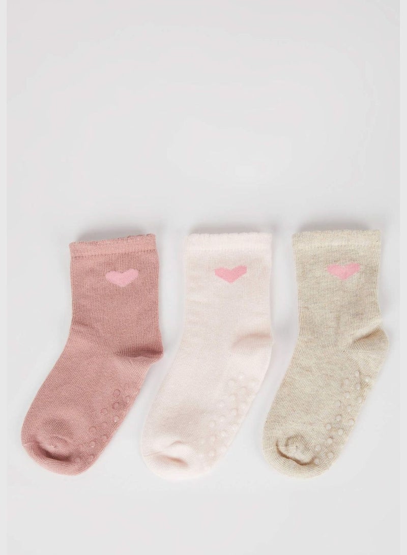 3 Pack BabyGirl High Cut Socks