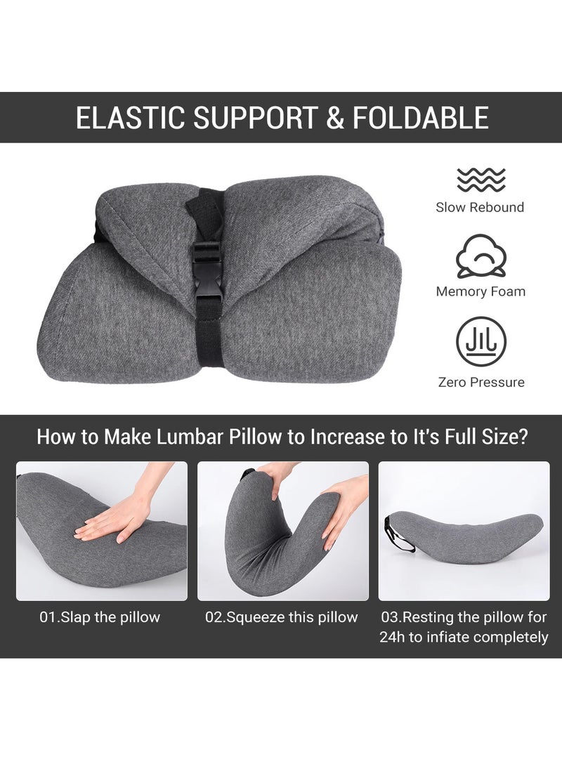 Waist Support Pillow, Comfortable Cotton Lumbar Support Pillow Portable for Bedroom