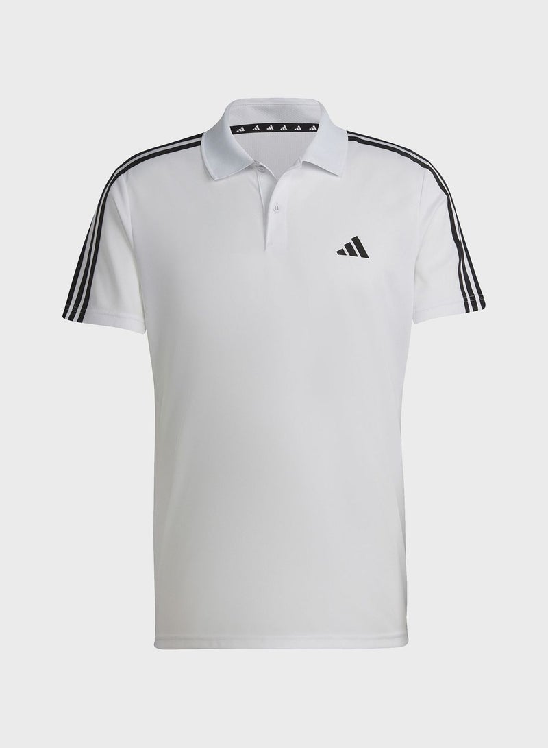 Train Essentials Piqué 3-Stripes Training Polo Shirt