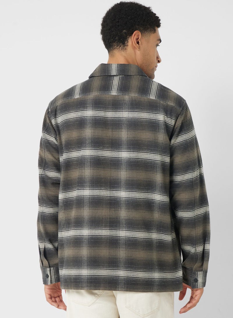 Casual Flanel Checked Shirt