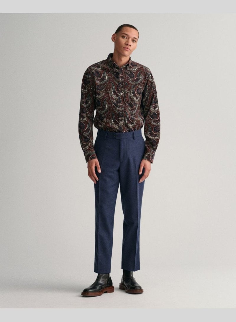 Regular Fit Paisley Corduroy Shirt