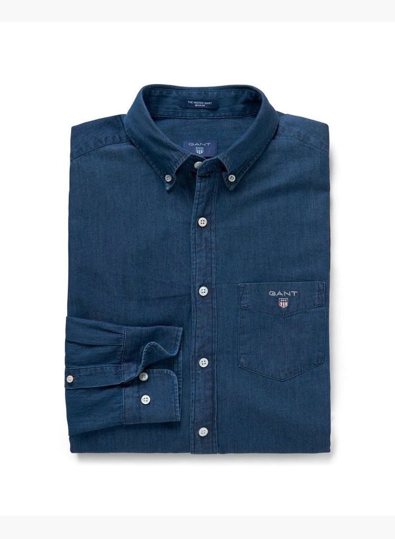 GANT Regular Fit Indigo Shirt