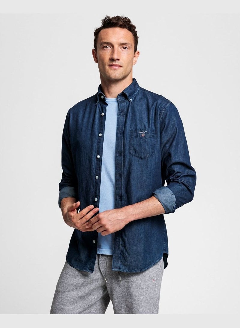 GANT Regular Fit Indigo Shirt