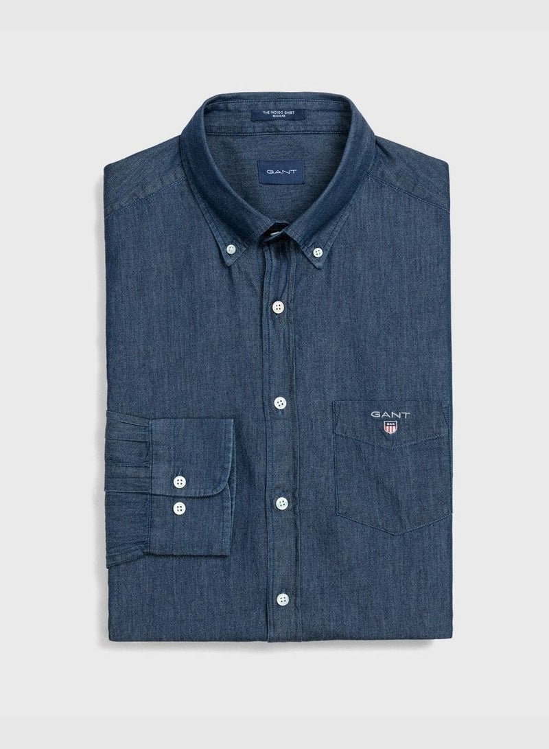 GANT Regular Fit Indigo Shirt