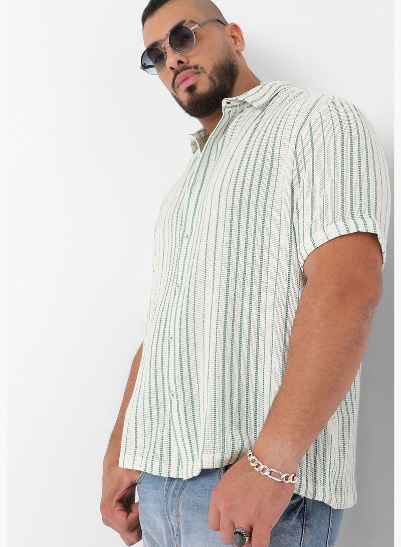 Short Sleeve Striped Shirt