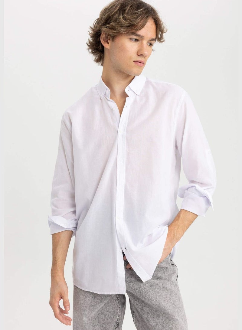 Man Woven Long Sleeve Shirt