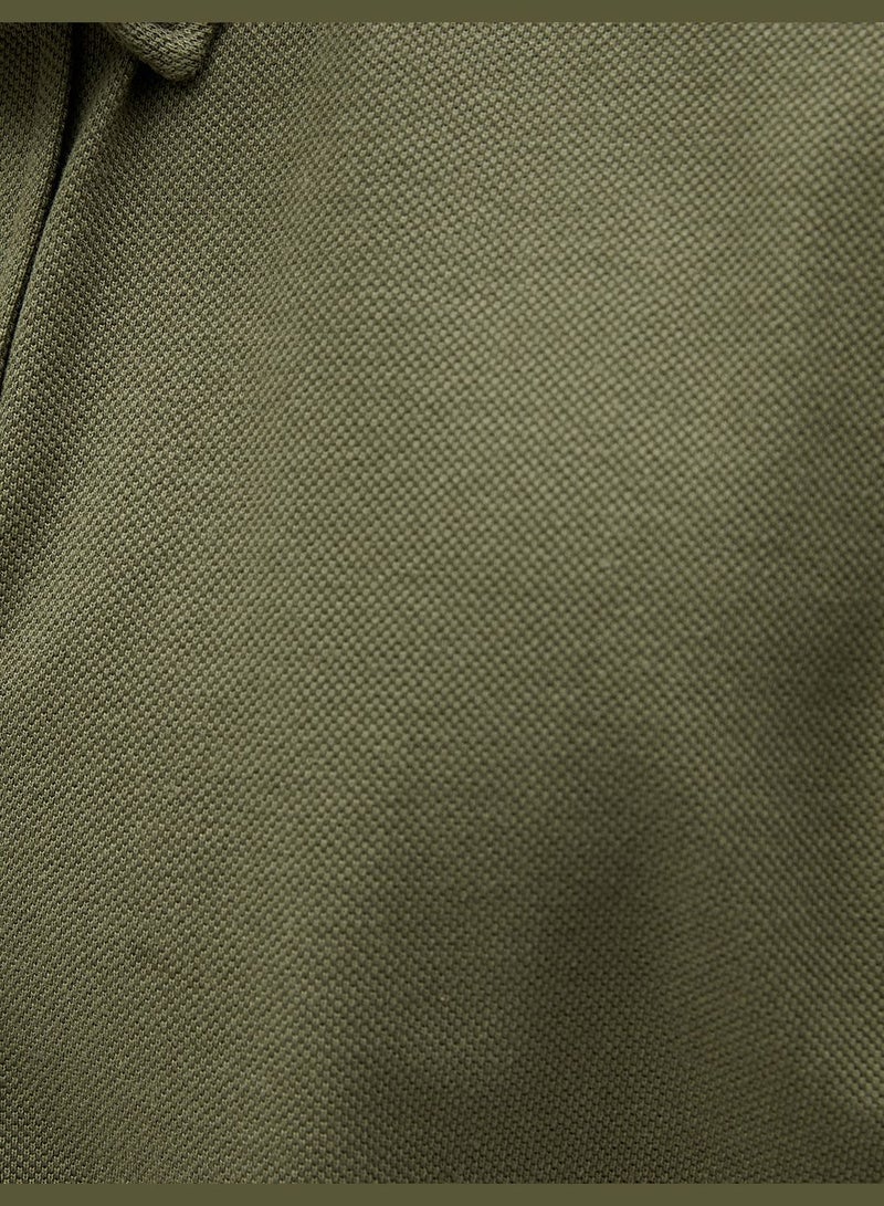 Basic Short Sleeve Shirt Classic Neck Buttoned Cotton