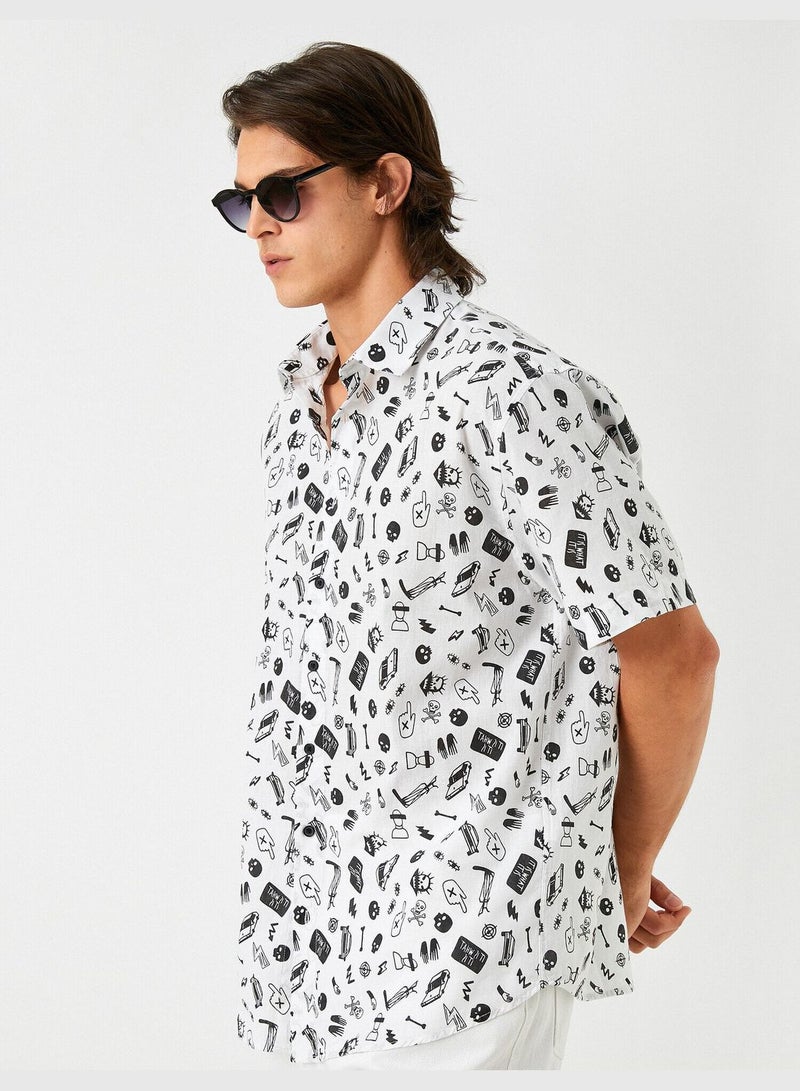 Patterned Short Sleeve Shirt