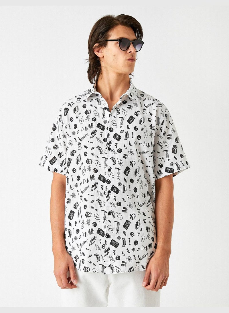 Patterned Short Sleeve Shirt