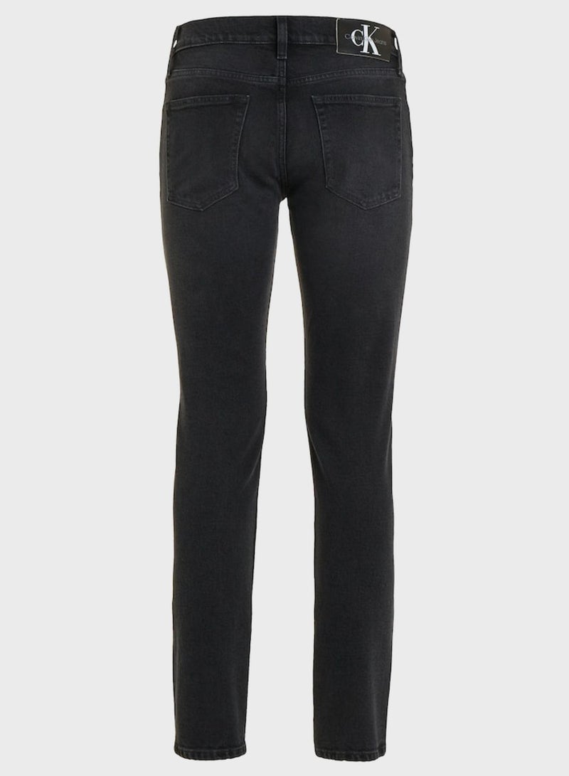 Mid Wash Slim Fit Jeans