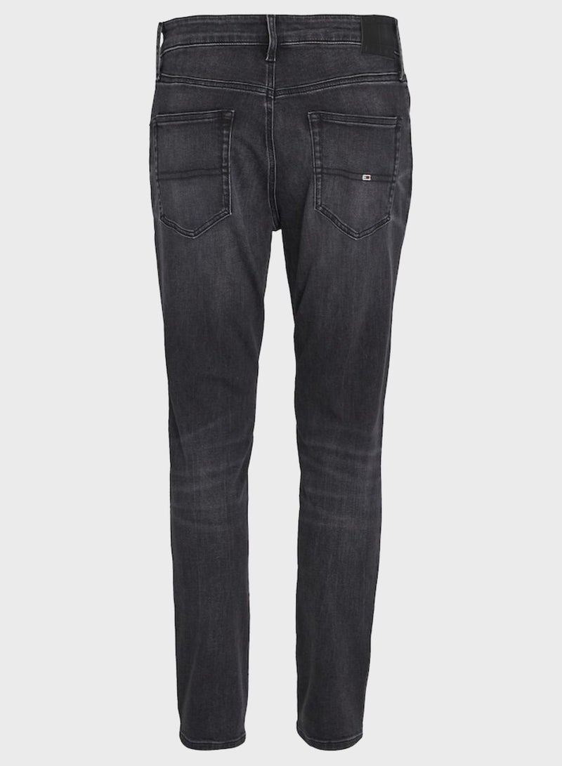 Mid Wash Slim Fit Jeans