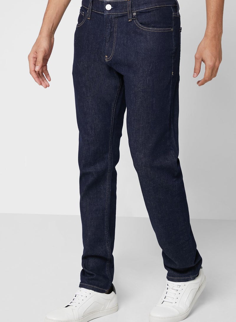 Casual Slim Fit Rinse Jeans