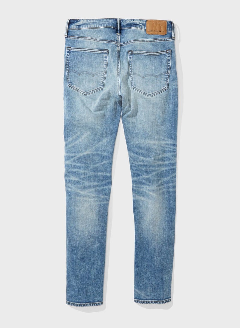 Light Wash Slim Fit Jeans