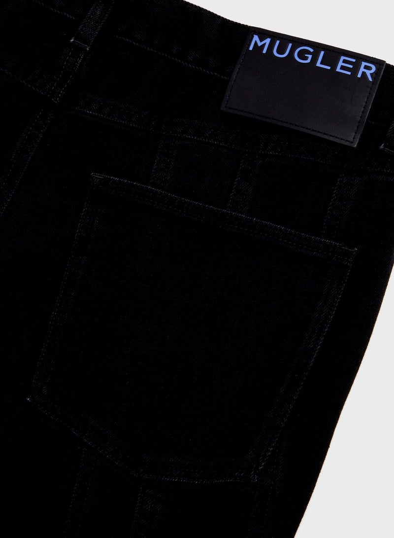 Rinse Wash Mesh Detail Jeans