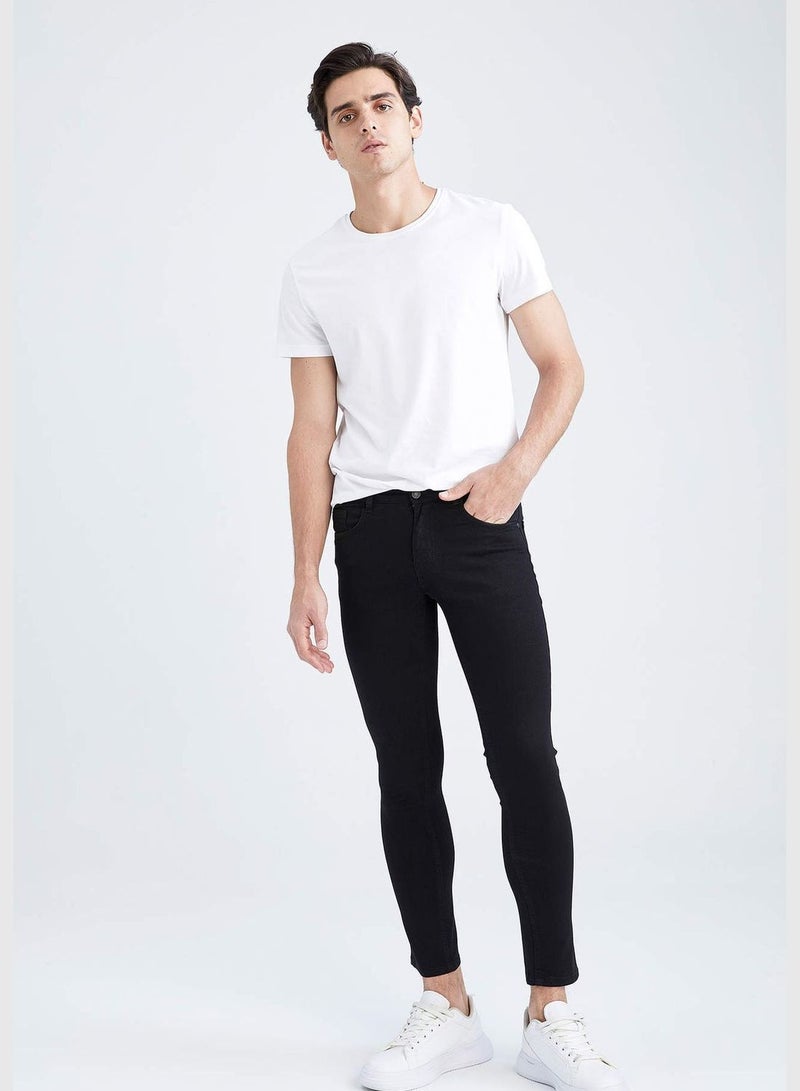 Man Skinny Fit Denim Denim Trousers