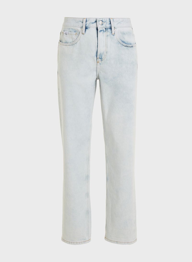 Light Wash Straight Fit Jeans