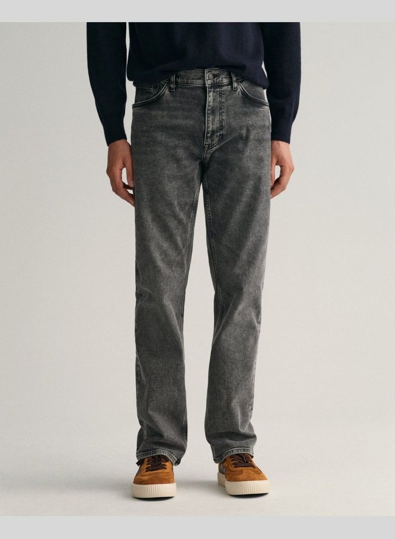 Regular Fit Black Wash Jeans