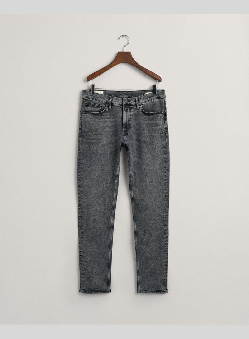 Regular Fit Black Wash Jeans