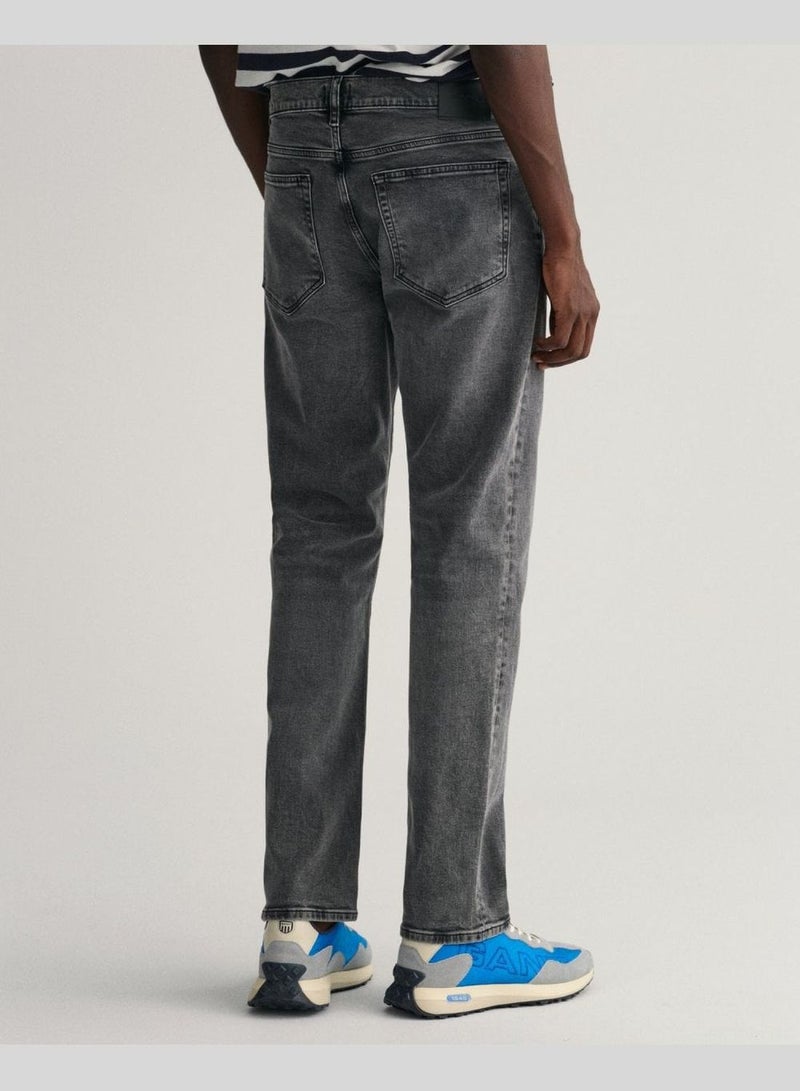 Regular Fit Black Wash Jeans