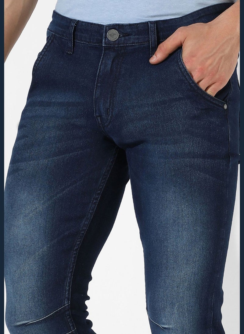 Men's Dark-Washed Denim Jeans