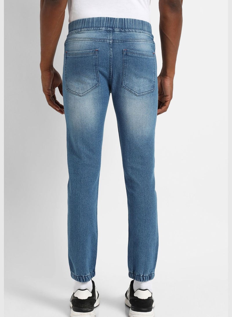 Men's Light -Washed Denim Jeans