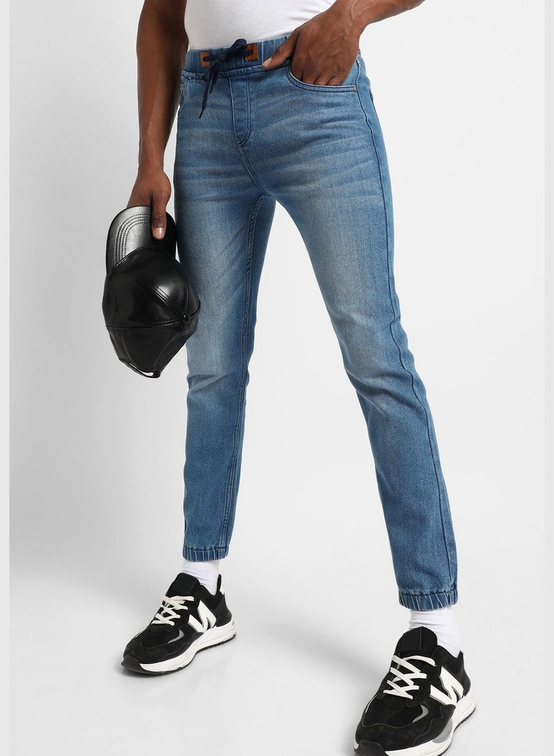 Men's Light -Washed Denim Jeans