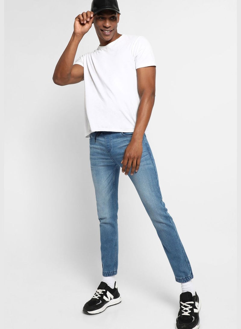 Men's Light -Washed Denim Jeans