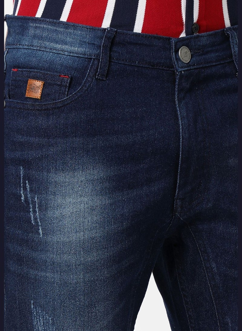 Men's Dark-Washed Denim Jeans