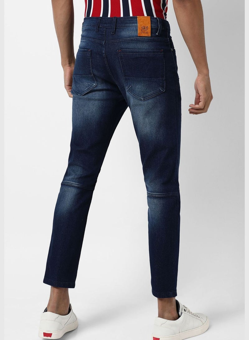 Men's Dark-Washed Denim Jeans