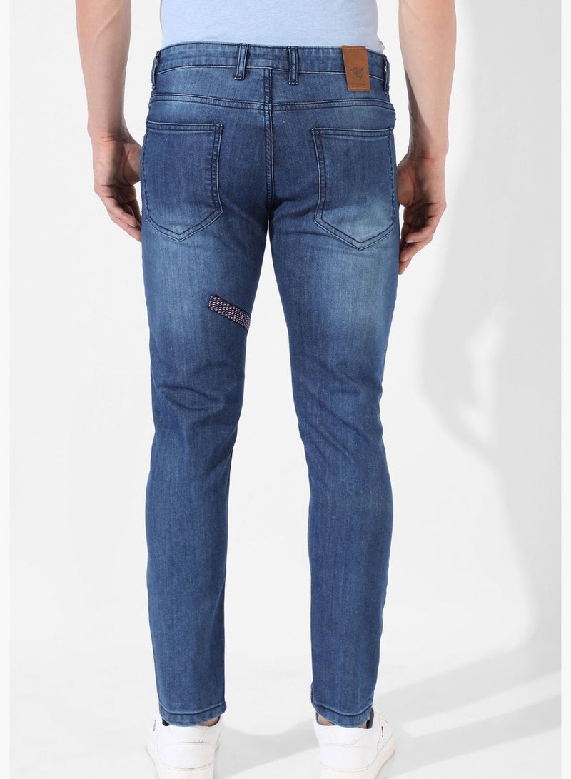 Men's Medium-Washed Denim Jeans