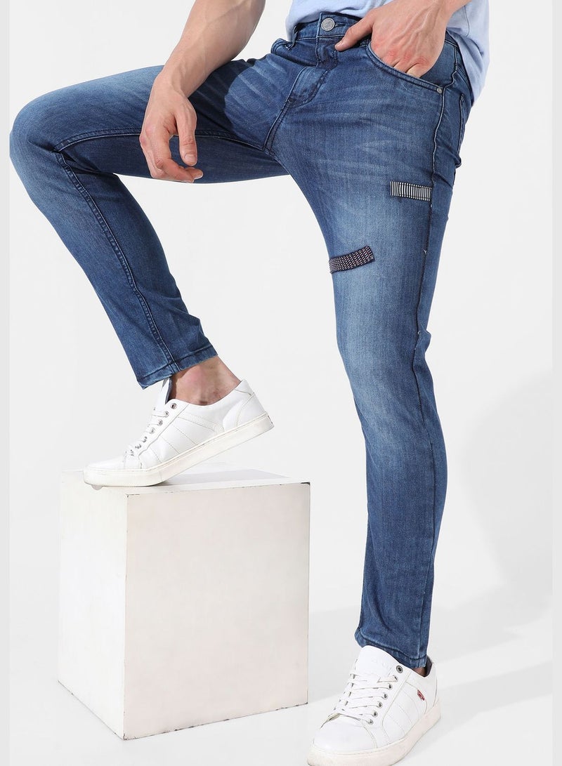 Men's Medium-Washed Denim Jeans