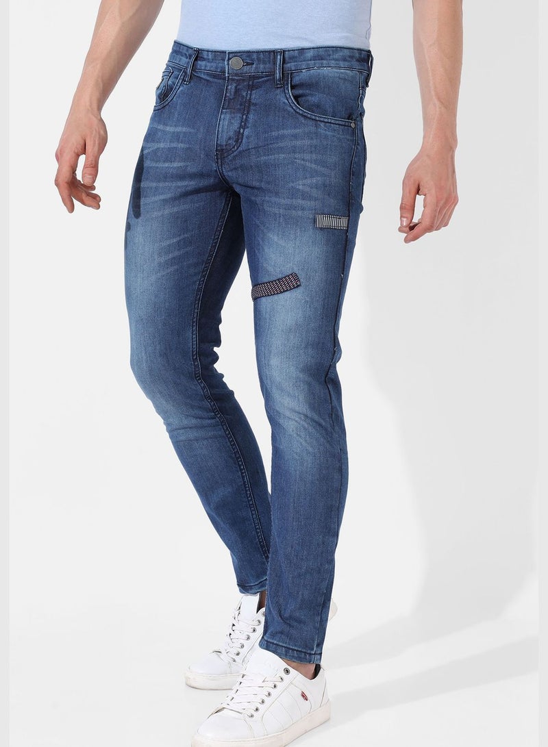 Men's Medium-Washed Denim Jeans