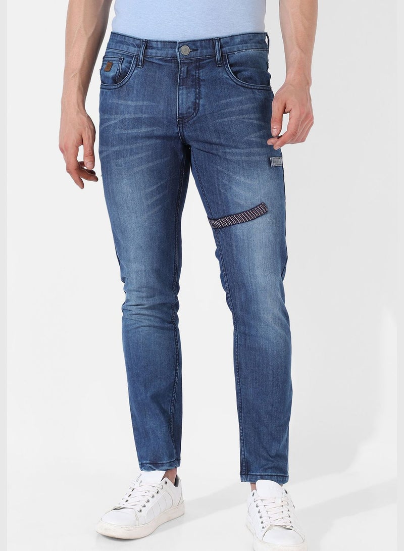 Men's Medium-Washed Denim Jeans