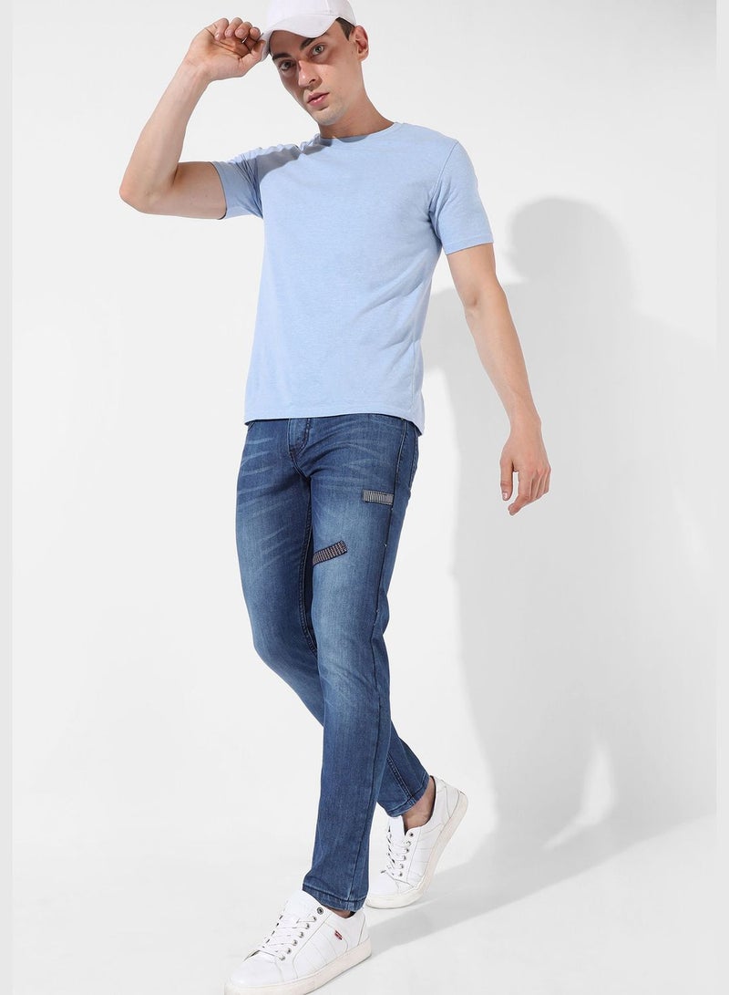 Men's Medium-Washed Denim Jeans