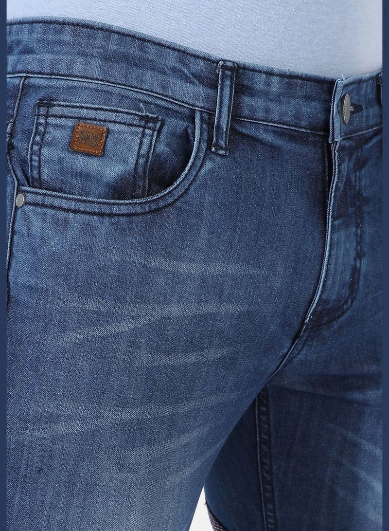 Men's Medium-Washed Denim Jeans