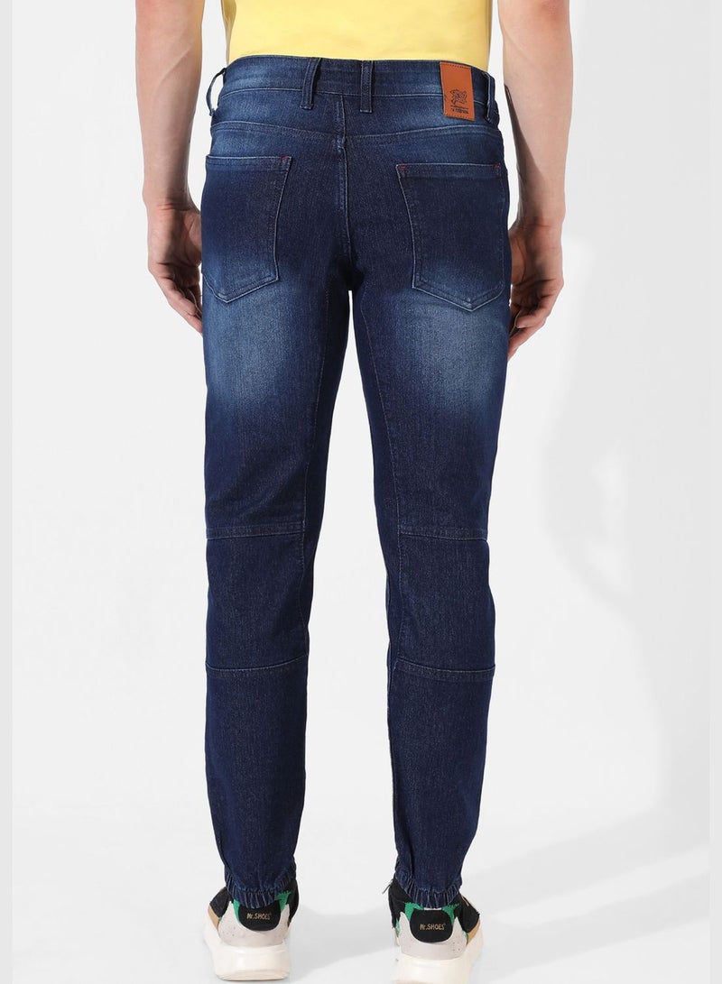 Men's Dark-Washed Denim Jeans