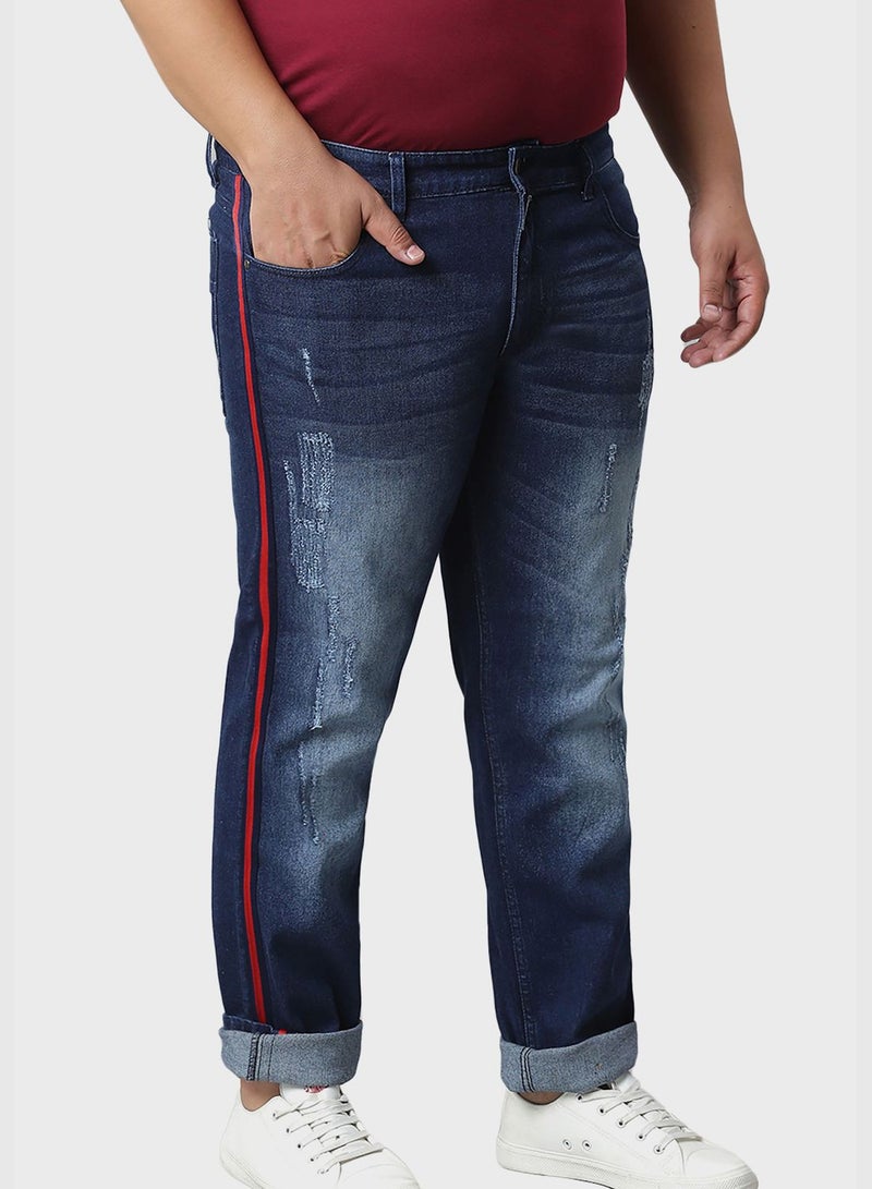 Jeans with Side Stripes